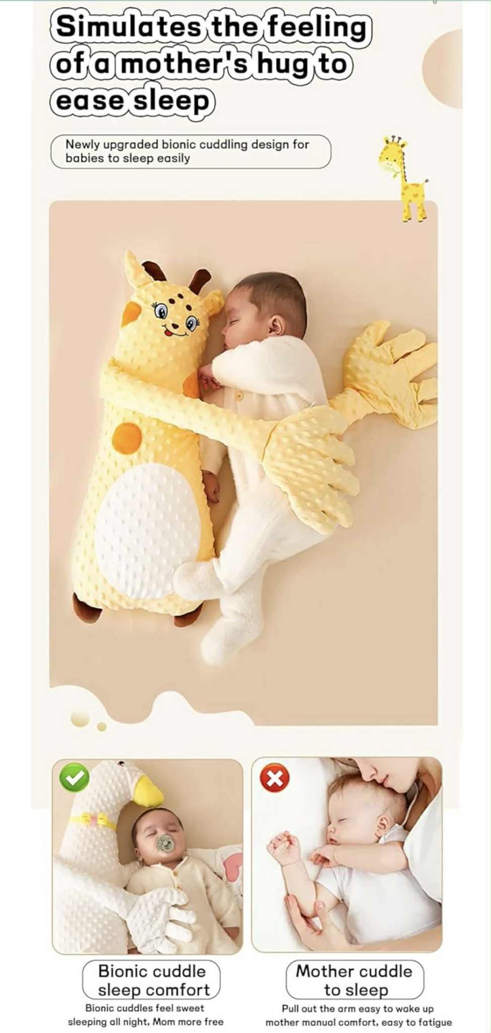 Baby Soothing Patting Pillow